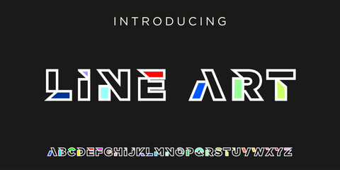 Creative Logo Modern alphabet. abstract digital tech font. Typography technology, electronic, movie, digital, music, future, logo creative font. vector illustration