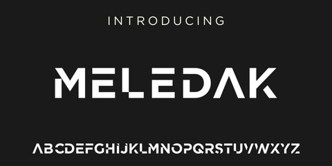 Creative Logo Modern alphabet. abstract digital tech font. Typography technology, electronic, movie, digital, music, future, logo creative font. vector illustration