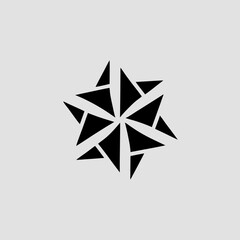 Obraz premium Glass Fractal Cracked Effect Icon vector illustration