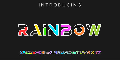 Creative Logo Modern alphabet. abstract digital tech font. Typography technology, electronic, movie, digital, music, future, logo creative font. vector illustration