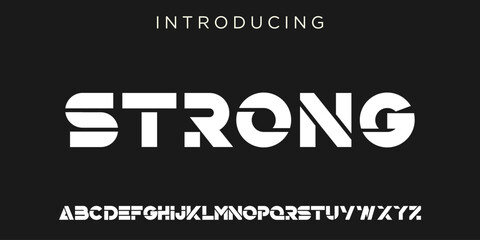 Creative Logo Modern alphabet. abstract digital tech font. Typography technology, electronic, movie, digital, music, future, logo creative font. vector illustration