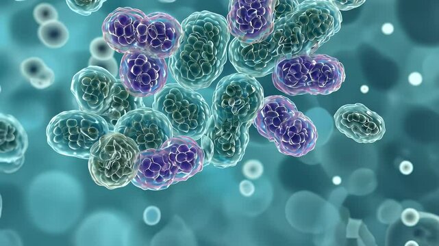 Organic cell morph motion background
