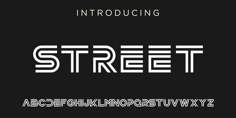 Creative Logo Modern alphabet. abstract digital tech font. Typography technology, electronic, movie, digital, music, future, logo creative font. vector illustration