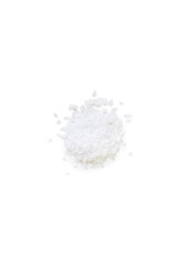 Heap of salt isolated on a transparent background with shadows from above, top view, png