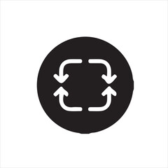 Modern Icon of Circular Data Refresh or Synchronization