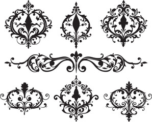 A set of elements, symbols, ornaments, mandalas. Hand drawn vector illustration