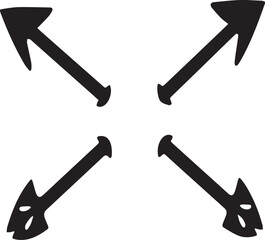 ARROW collection with diverse directional markers on white background.