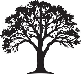 Obraz premium TREE collection with diverse directional markers on white background.