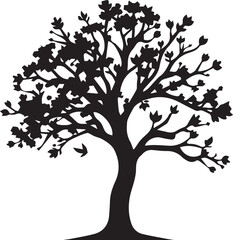 Obraz premium TREE collection with diverse directional markers on white background.