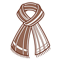 vector winter collection of scarf