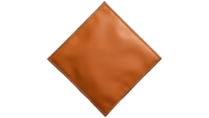 Square and Diamond-Shaped Tan Leather Pieces , PNG file isolated on transparent background