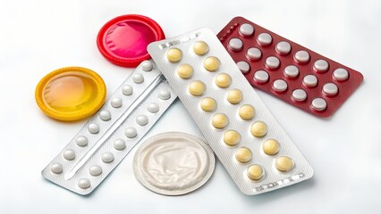 Discover the Combination of Birth Control Methods with Oral Contraceptive Pills and various type of  Condoms and  Diaphragm Barrier Contraception in a 28-Day Cycle Setup