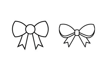 bow ribbon icon vector simple clean design nineteen