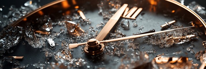 Shattered Clock with Time Passing.