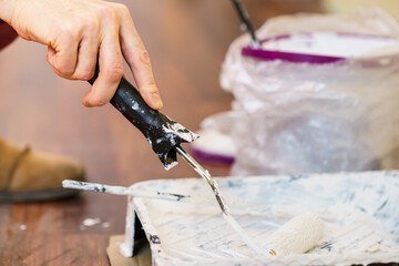 White paint with essentials equipment