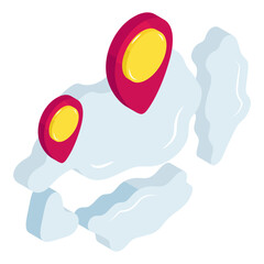 Creative design icon of location 