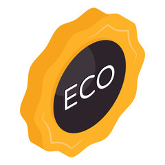Premium download icon of eco label 