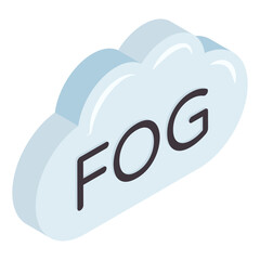 Modern design icon of cloud fog