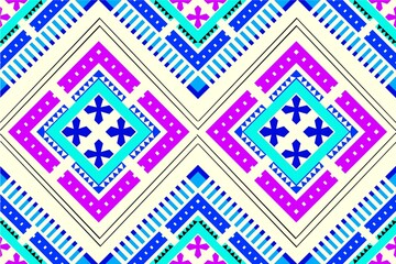 Ethnic seamless patterns with simple shapes. Tribal and ethnic fabrics. African, American, Mexican, Indian styles. Simple geometric pattern elements are best used in design, textile printing.