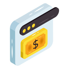 Online payment icon, editable vector