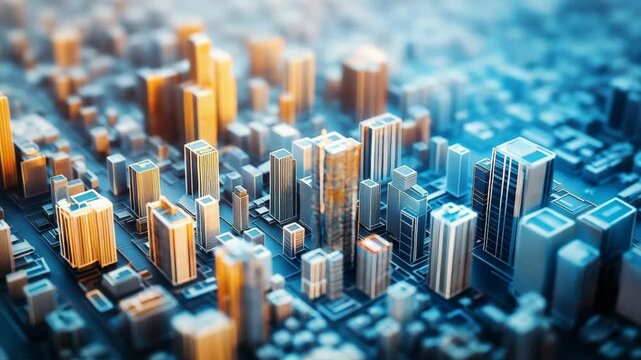 3d urban miniature model