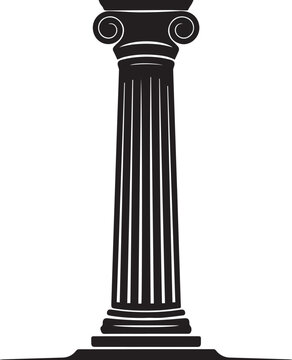 recommend clip art: Ancient Column Silhouette Vector | Historic Black Vector Art Illustration for Architecture