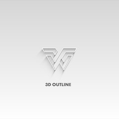 3D Stroke Animation Square Logo Reveal MOGRT 158