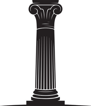 recommend clip art: Ancient Column Silhouette Vector | Historic Black Vector Art Illustration for Architecture