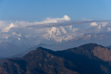 Kedarnath Peaks from KArtikswami Temple