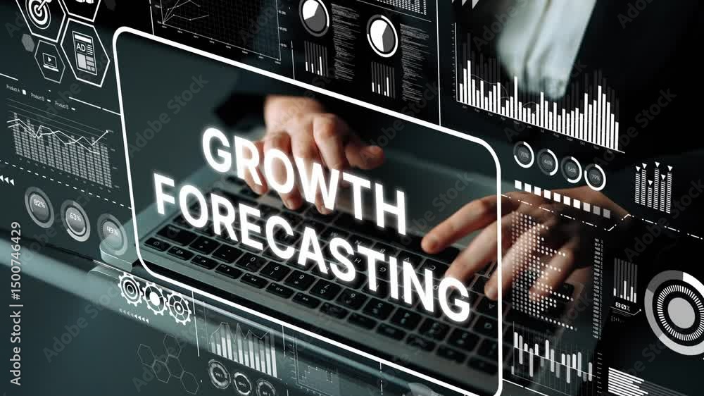 Poster Growth Forecasting in Business Analytics with Data Visualization and Keyboard Input. Asymptotic smart data analytic.