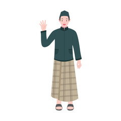 men wear sarongs illustration