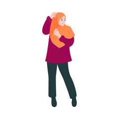 women wear headscarves illustration