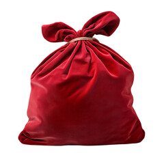 Open red velvet sack png