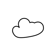 Cloud outline doodle icon. Editable vector illustration, perfect for weather, nature, or sky-themed creative design.