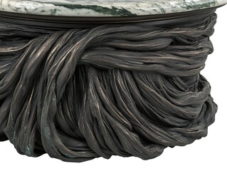 A Smooth Liquid Flow Pattern with a Bronze and Marble Texture