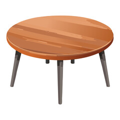 minimalist wooden round table
