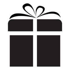 black gift box icon