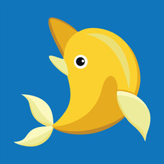 Dolphin vector art illustration.