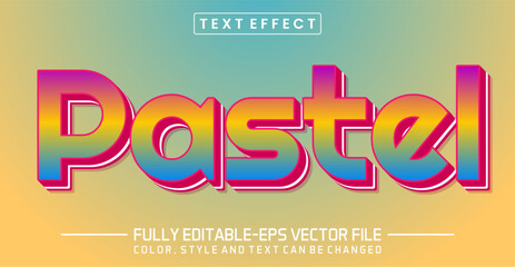 Pastel font Text effect editable