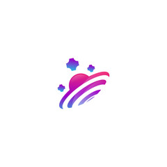Naklejka premium abstract of ufo vector icon