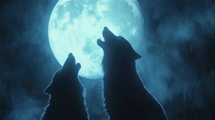 Wolves howl at full moon