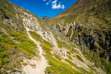 Natural stone mushrooms rock formations in Altai Russia Famous geological landmark and popular tourist attraction