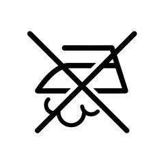 Do not steam iron laundry symbol