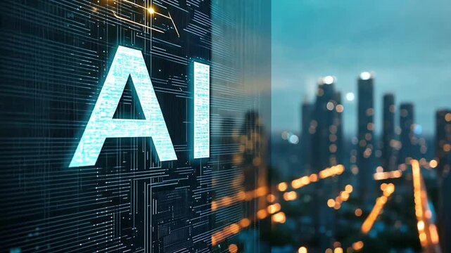 AI Text with Futuristic Smart City Collaboration/スマートシティのAIコラボレーションテキスト5