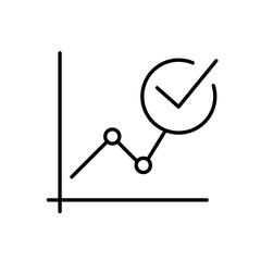 High diagnostic accuracy line icon vector, editable stroke, ideal for clinical dashboards, radiology reports, and AI performance indicators