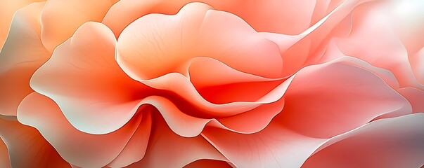 Coral flower petals, close-up. Background blur. Wallpaper