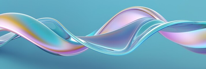 Fototapeta premium Abstract colorful wavy shapes