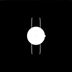 Minimalistic vector flat icon representing a watch, featuring a clean and simple design that can enhance the visual appeal of various digital or print materials.