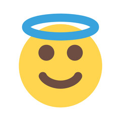 halo smile emoticon