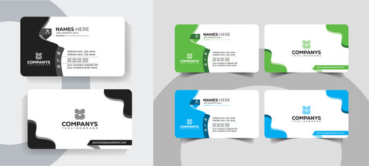 Creative Corporate  Black and White Business Card Template Clean, Creative, and Professional. Modern and creative business card design for freelancers and entrepreneurs.	